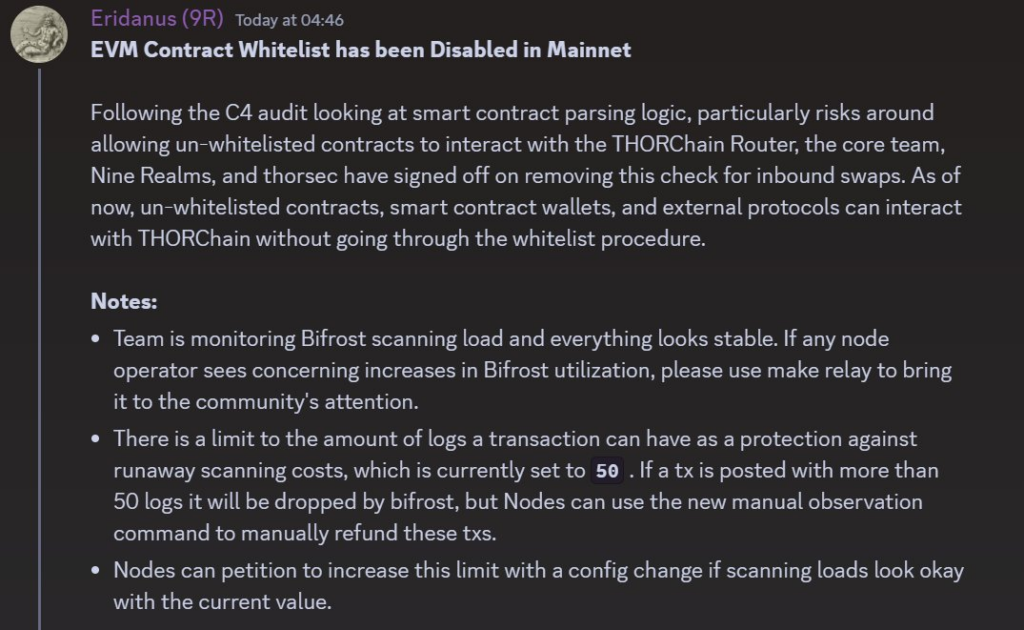 Source: THORChain Dev Discord