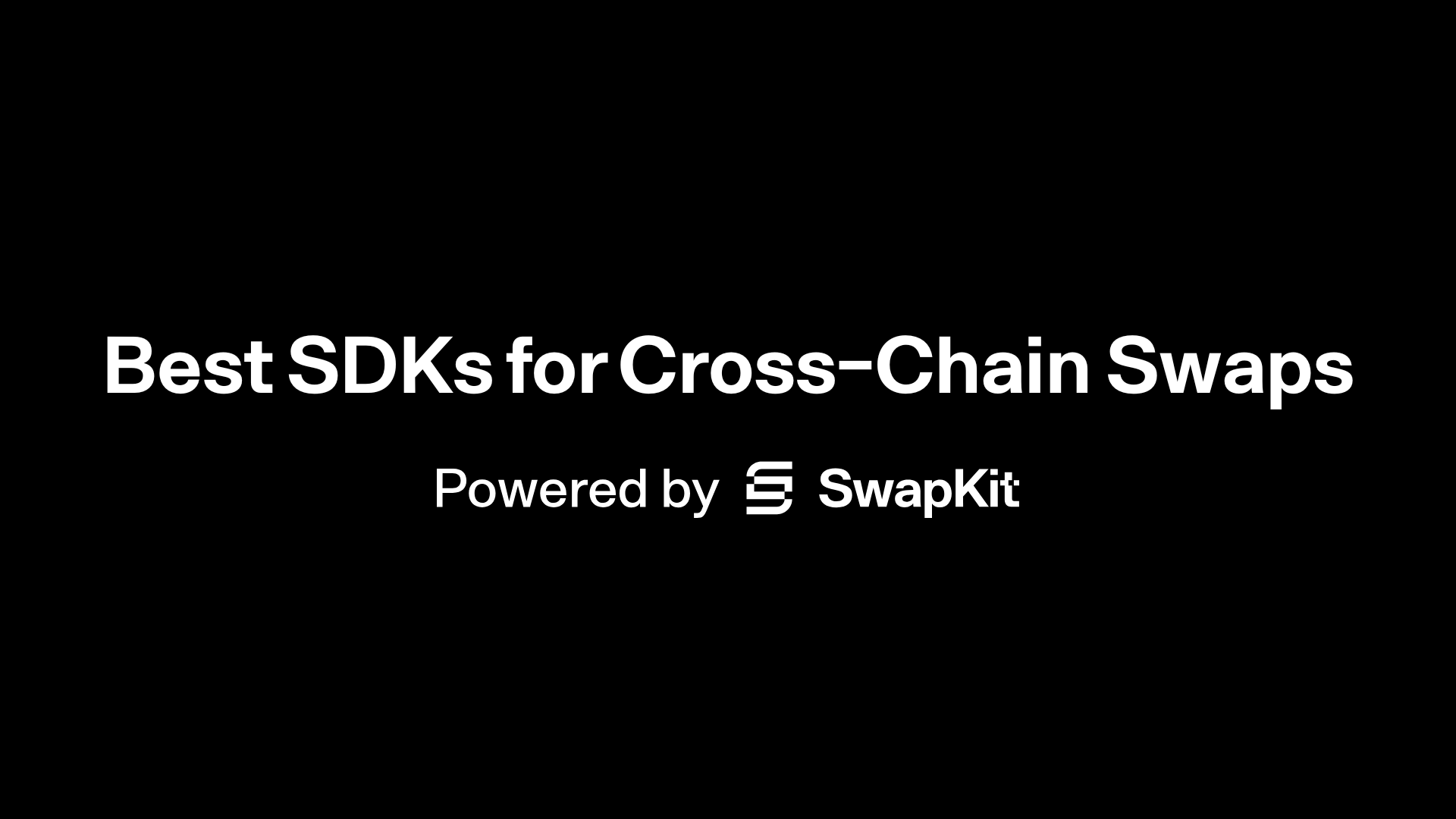 Best Cross-Chain Swap SDK - SwapKit
