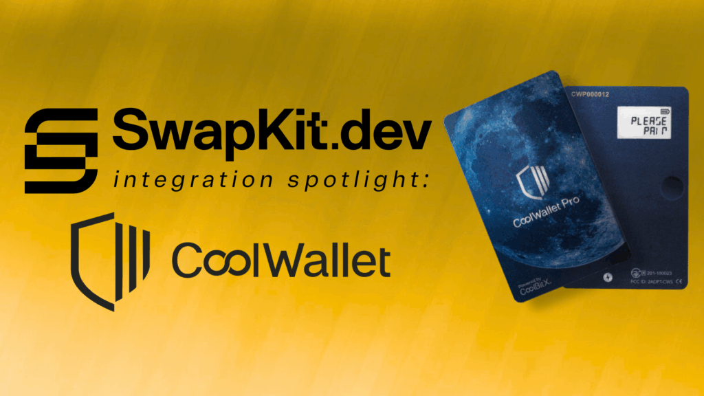 CoolWallet SwapKit integration cross-chain swaps