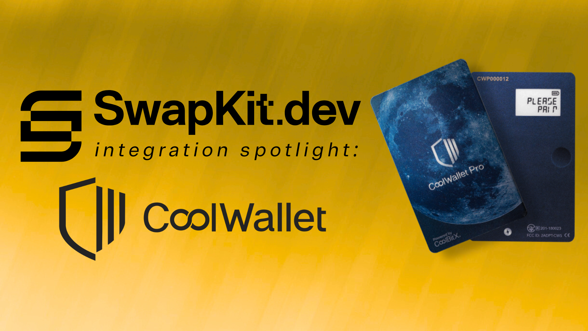 CoolWallet SwapKit integration cross-chain swaps